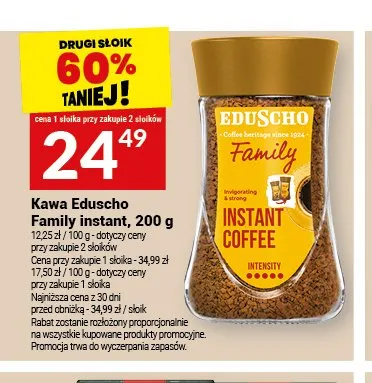 Kawa rozpuszczalna Eduscho Family promocja w Twój Market