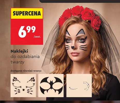 Naklejki do ozdabiania twarzy promocja w Biedronka