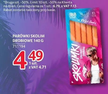 Parówki drobiowe JBB Bałdyga Skolim promocja w Selgros