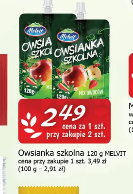 Owsianka szkolna Melvit promocja w CEZAR Delikatesy