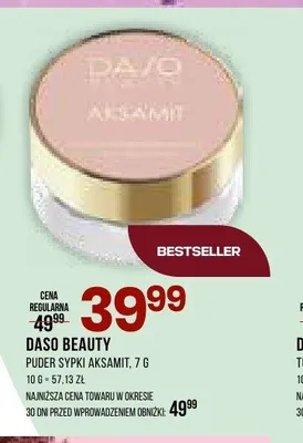 Puder sypki Aksamit Daso Beauty promocja w Drogerie Natura