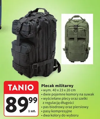 Plecak militarny promocja w Intermarche