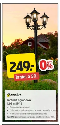 Latarnia ogrodowa 1,95 m IP44 Anslut promocja w Jula