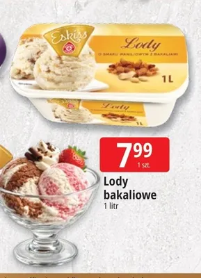 Lody bakaliowe Eskiss promocja w Leclerc