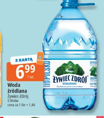 Woda źródlana Żywiec Zdrój niegazowany promocja w Leclerc