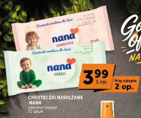 Chusteczki nawilżane dla dzieci Nana Fresh promocja w ABC