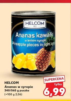 Ananas kawałki w syropie Helcom promocja w Kaufland