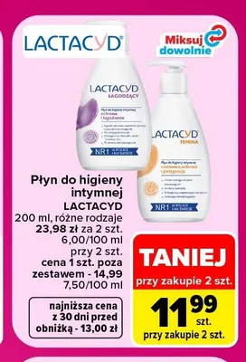 Płyn do higieny intymnej Lactacyd promocja w Carrefour