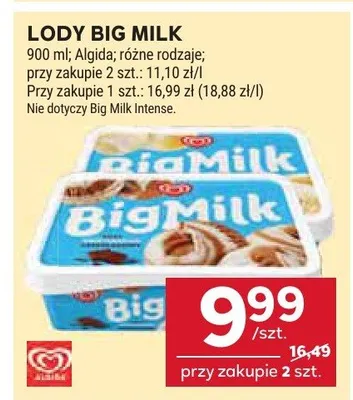 Lody algida, różne rodzaje promocja w Stokrotka