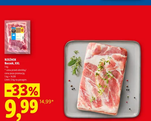 Boczek XXL Rzeźnik promocja w Lidl
