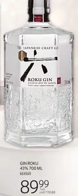 Gin Roku 700ml promocja w Selgros