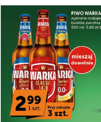 Piwo Warka Radler promocja w Euro Sklep
