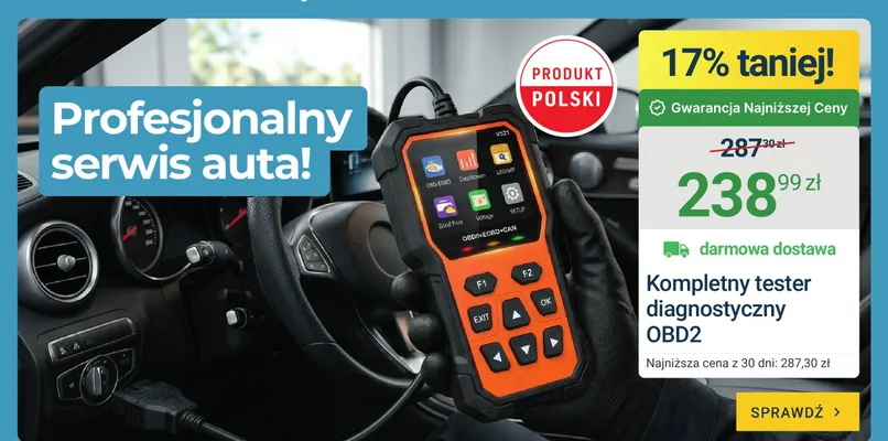Kompletny tester diagnostyczny OBD2 promocja w ERLI