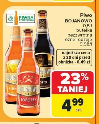 Piwo Bojanowo Toporek promocja w Carrefour Market