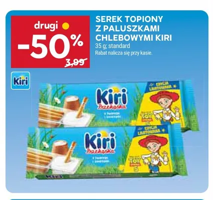Serek topiony z paluszkami chlebowymi Kiri promocja w Stokrotka