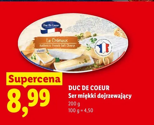 Ser miękki dojrzewający Le Crémeux Duc De Coeur promocja w Lidl