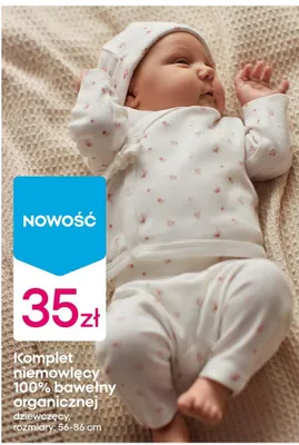 Komplet niemowlęcy 100% bawełny organicznej dziewczęcy promocja w Pepco