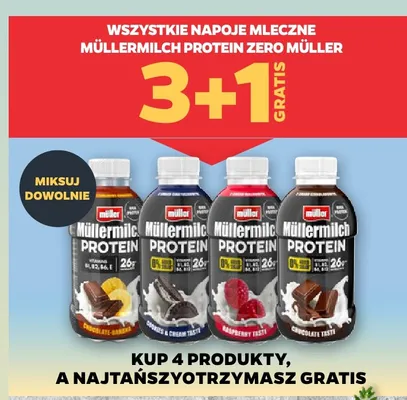 Napój mleczny Müllermilch Protein Zero Cookies & Cream Taste promocja w Netto