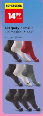 Skarpety damskie lub męskie 3-pak promocja w Biedronka