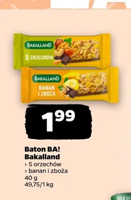Baton BA! Bakalland 5 orzechów promocja w Netto