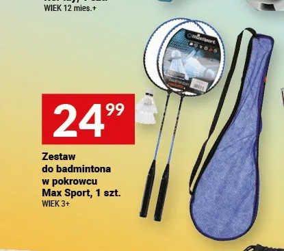 Zestaw do badmintona w pokrowcu Max Sport promocja w Twój Market