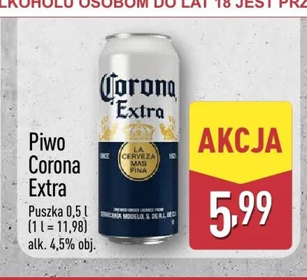 Piwo Corona Extra promocja w Aldi