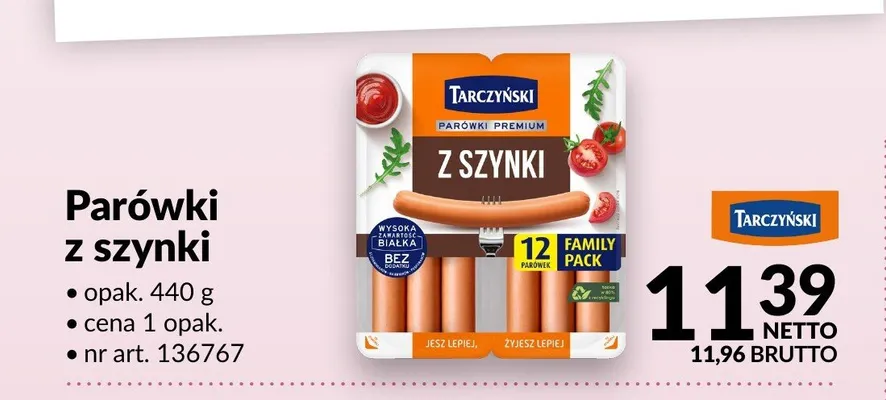 Parówki z szynki Tarczyński promocja w Makro