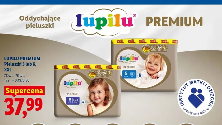 Pieluszki Lupilu Premium 6 XXL promocja w Lidl