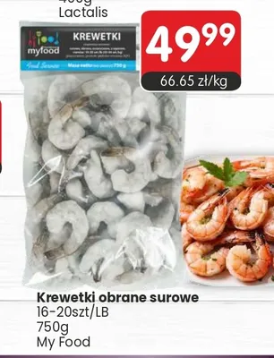 Krewetki obrane surowe My Food promocja w Market Point