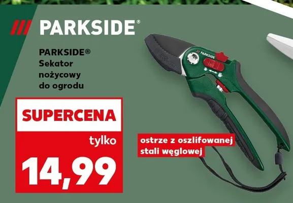 Sekator nożycowy do ogrodu ostrze z oszlifowanej stali węglowej promocja w Kaufland