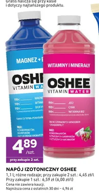 Napój Oshee Vitamin Water Magnez + B6 promocja w Stokrotka
