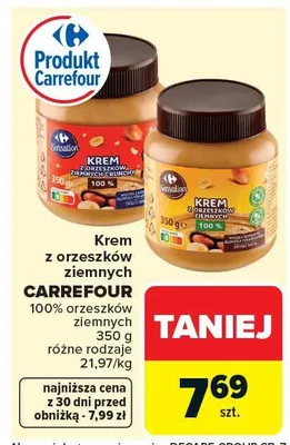 Krem z orzeszków ziemnych promocja w Carrefour Market