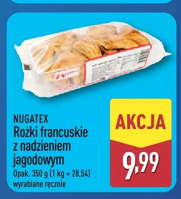 Rożki francuskie z nadzieniem jagodowym Nugatex promocja w Aldi