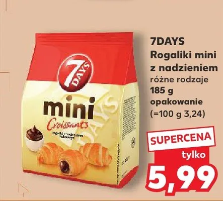 Rogaliki mini z nadzieniem różne rodzaje promocja w Kaufland