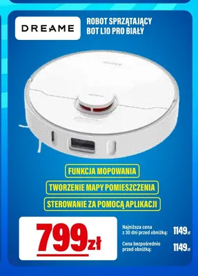 Robot sprzątający Bot L10 Pro biały Dreame promocja w RTV EURO AGD