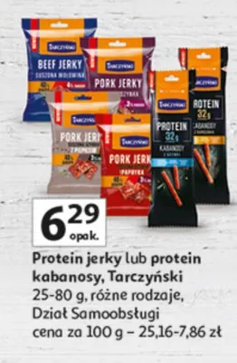 Protein jerky lub protein kabanosy promocja w Auchan
