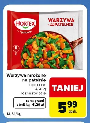 Warzywa mrożone na patelnię Hortex promocja w Carrefour Express