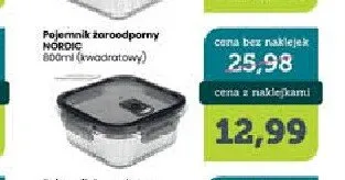 Pojemnik żaroodporny NORDIC 800ml (kwadratowy) promocja w TOPAZ