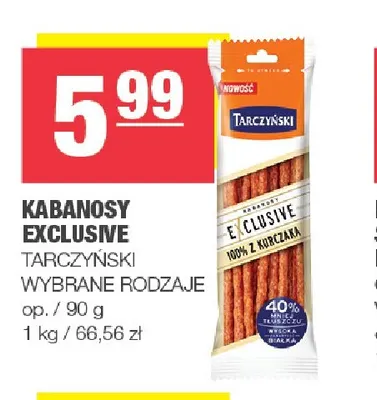 Kabanosy Exclusive Tarczyński promocja w SPAR