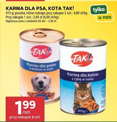 Karma dla kota promocja w Stokrotka