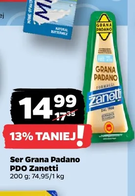 Ser Grana Padano PDO Zanetti promocja w Netto
