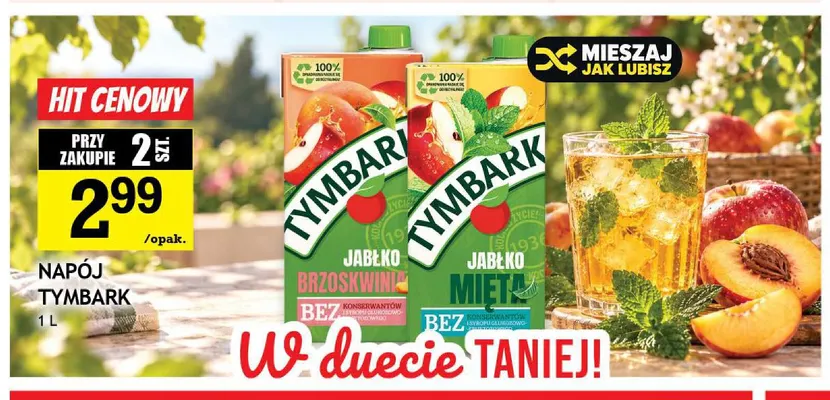 Napój Tymbark jabłko mięta promocja w Gram Market