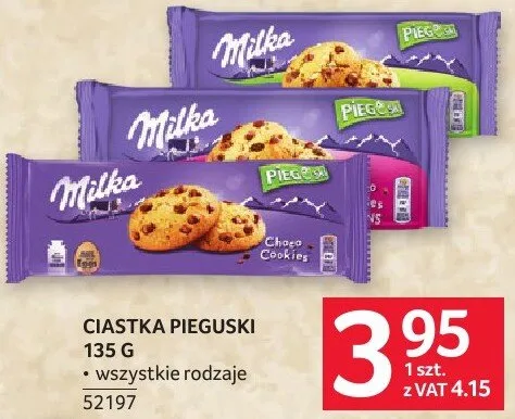 Ciastka Milka Pieguski 135 g promocja w Selgros