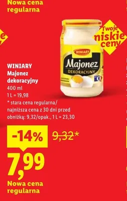 Majonez Dekoracyjny Winiary promocja w Lidl