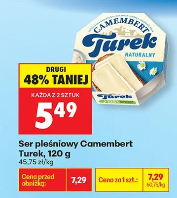 Ser pleśniowy Camembert 120 g promocja w Biedronka