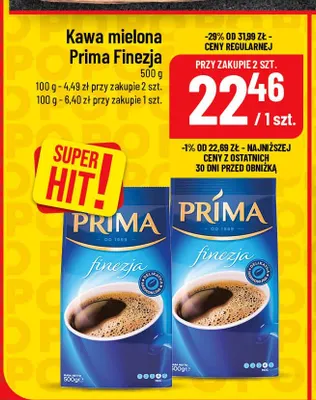 Kawa mielona Prima Finezja promocja w POLOmarket