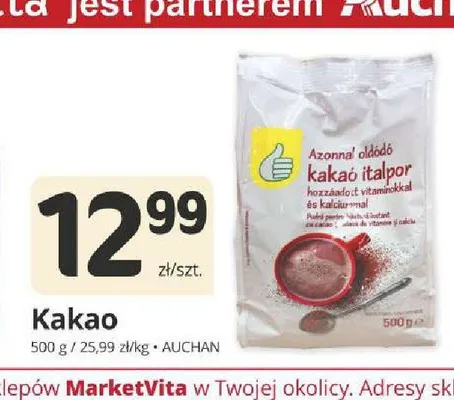 Kakao instant Auchan promocja w Marketvita