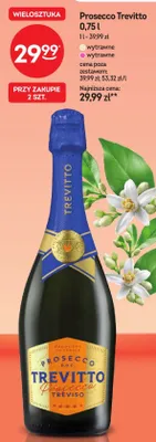 Wino musujące Prosecco Trevitto różowe wytrawne promocja w Żabka