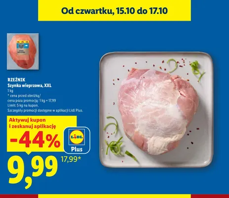 Szynka wieprzowa XXL Rzeźnik promocja w Lidl