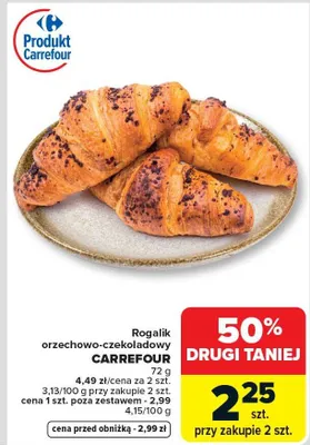 Rogalik orzechowo-czekoladowy promocja w Carrefour